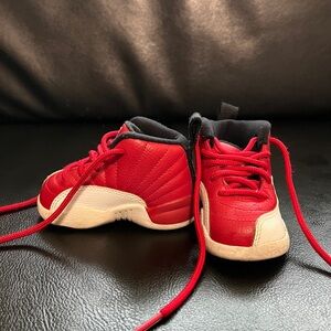 Jordan 12 Retro Toddler White/Red Sneakers Size 4C